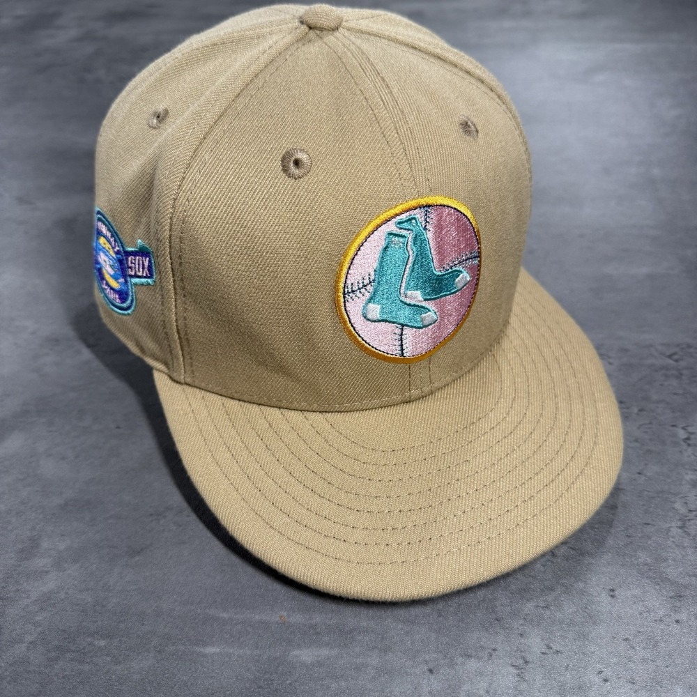 Hat Club Boston Red Sox New Era Cap 7 1/2 Khaki Tan Sandstorm Pink Exclusive